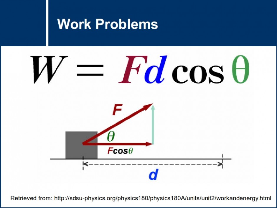 Physics help work and energy