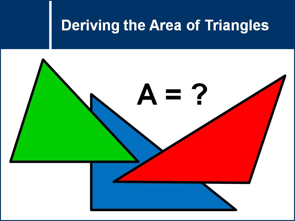 Deriving the Area of Triangles | MSTLTT