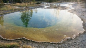 Yellowstone National Park in WY has as much science in action as you want...